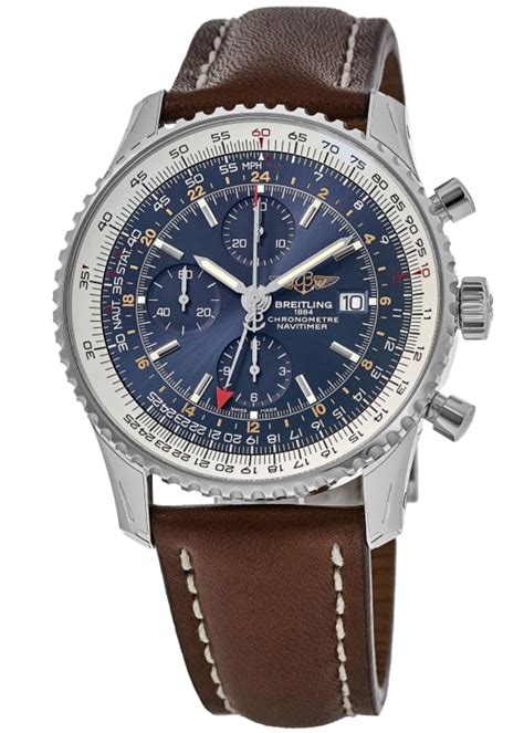 breitling men's a2432212 c651 navitimer world blue chronograph dial watch|Breitling Navitimer World A24322 .